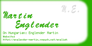 martin englender business card